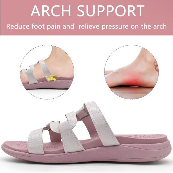 ONCAI Sandals Adjustable Soft Cushion Thick Soles women’s Sz 9 US /40 EU Pink - Picture 4 of 16